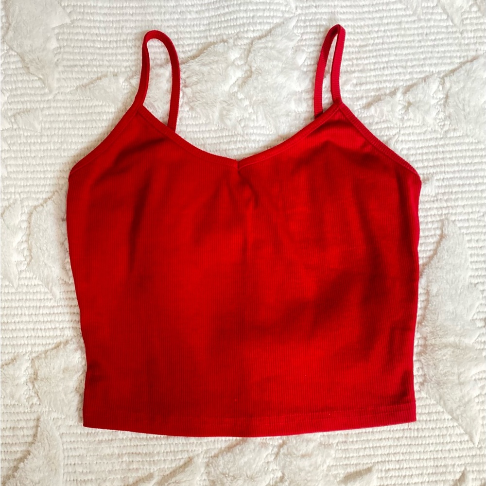 Cropped Red Tank Top